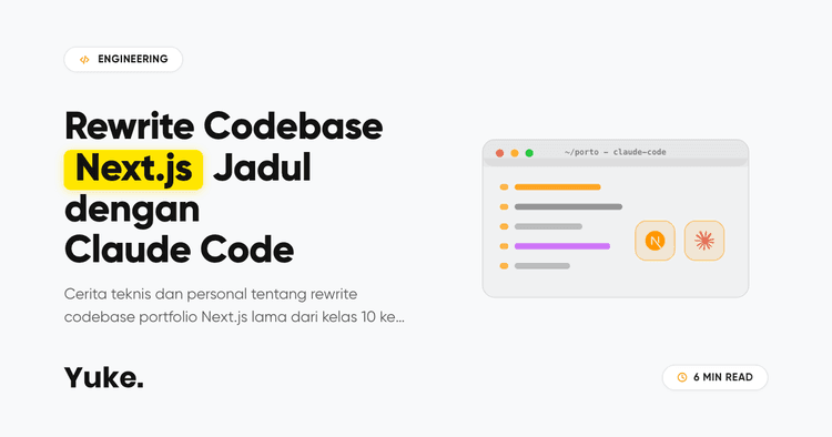 Cover image for Rewrite Codebase Next.js Jadul dengan Claude Code
